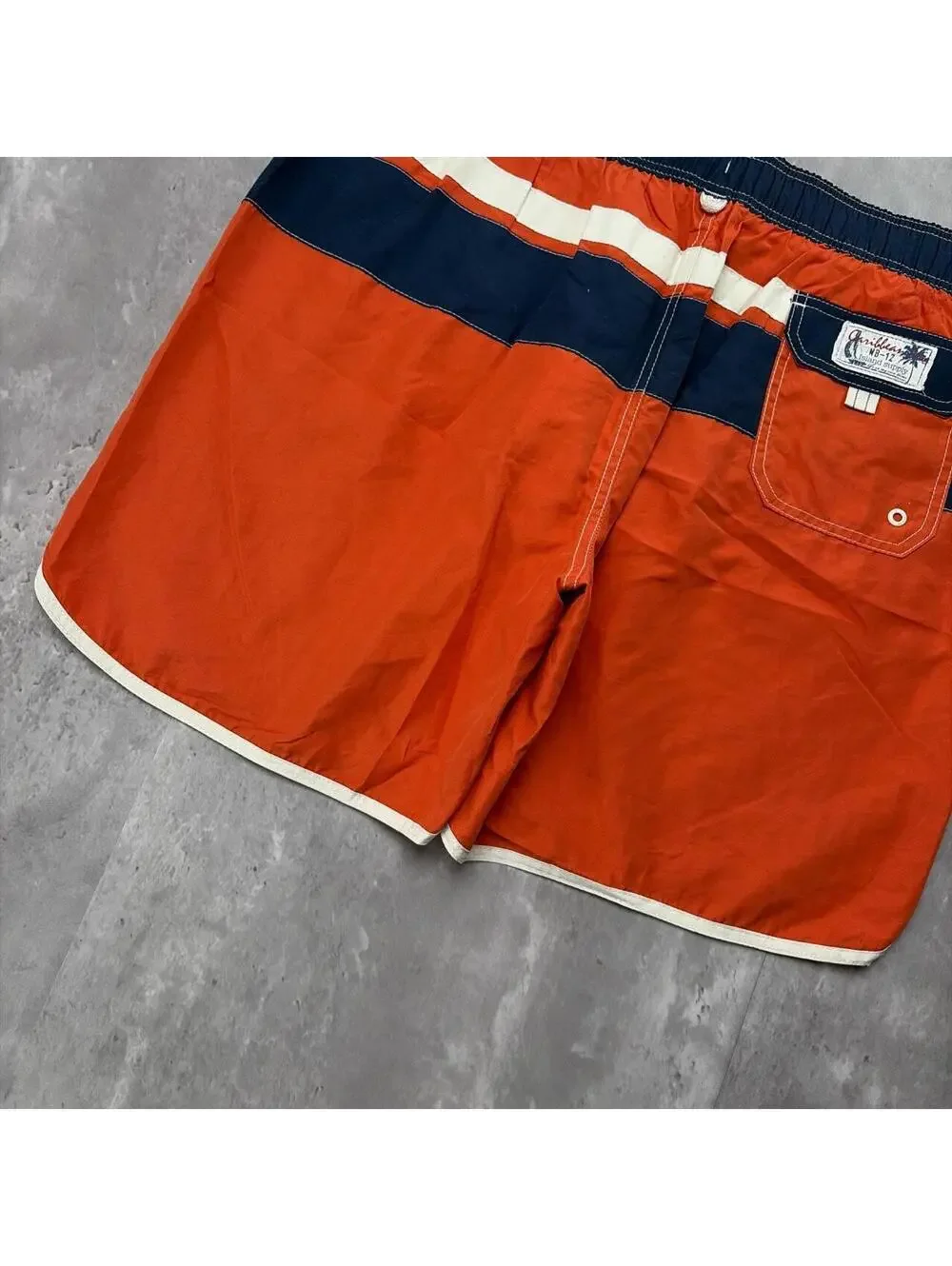 Vintage Caribbean Joe Surf Grunge Striped Baggy Board Shorts